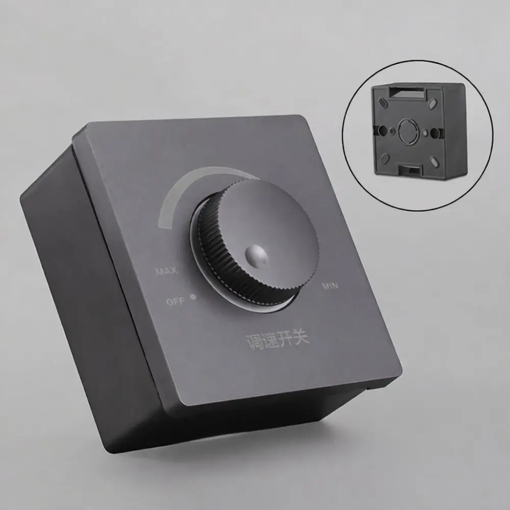 Stepless Rotary Fan Speed Regulator Switch For Ceiling Wall Fans Ventilation Power Control Panel Home Improvement Hardware Tool