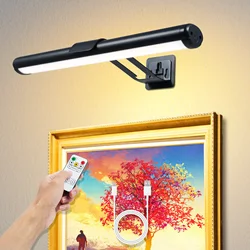 Magnetic Wall Lamp Rechargeable Picture Light Wall Art Light Painting Light Touch Control Remote Control