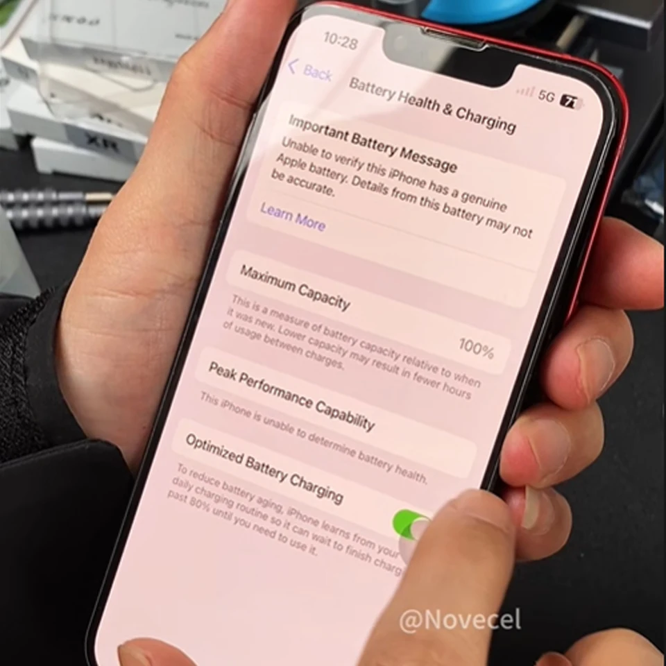 Batería de Diagnóstico de Alta Capacidad, muestra pieza genuina para iPhone 12 a 15 Max, recargable, sin mensaje de advertencia 3