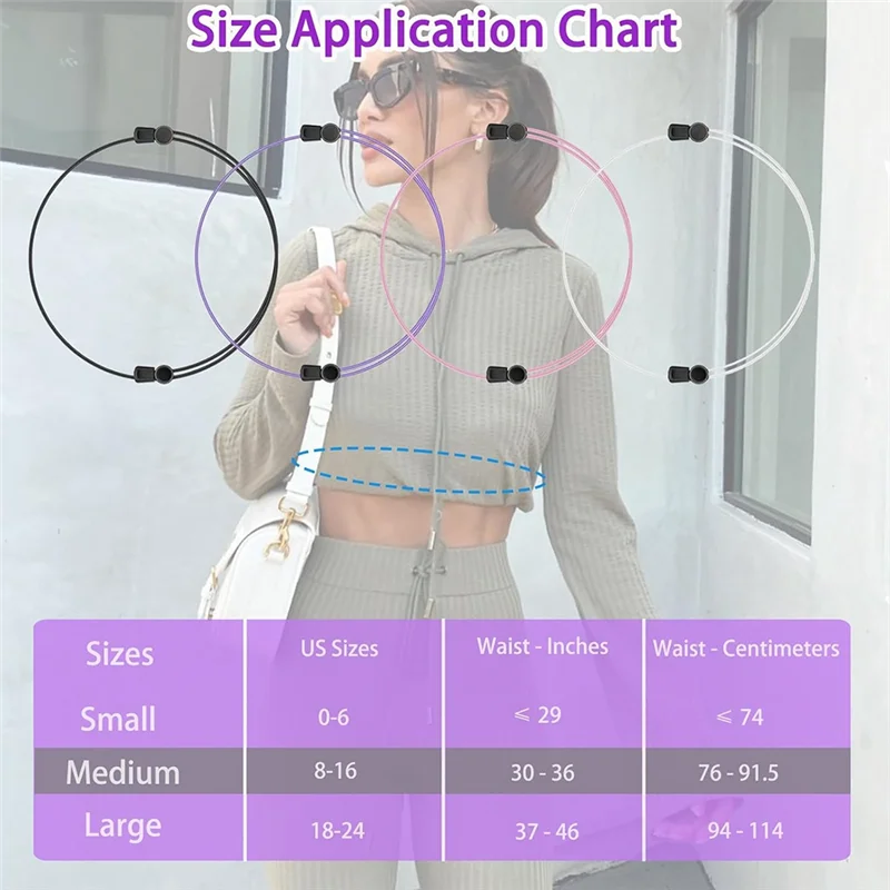 ABJO-4Pcs Adjustable Crop Band For Tucking Sweater And Shirt, The Elastic Tucking Band To Change The Style Of Your Tops