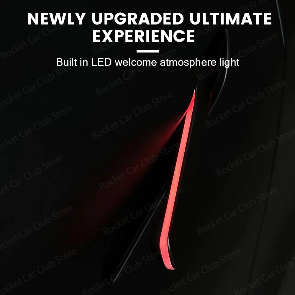 Untuk Model Tesla 3 Y Mobil Dataran Tinggi Lampu Empat Pintu Tahan Air Terbaru untuk 2025 Lampu LED Pegangan Menyala Listrik Empat Pintu