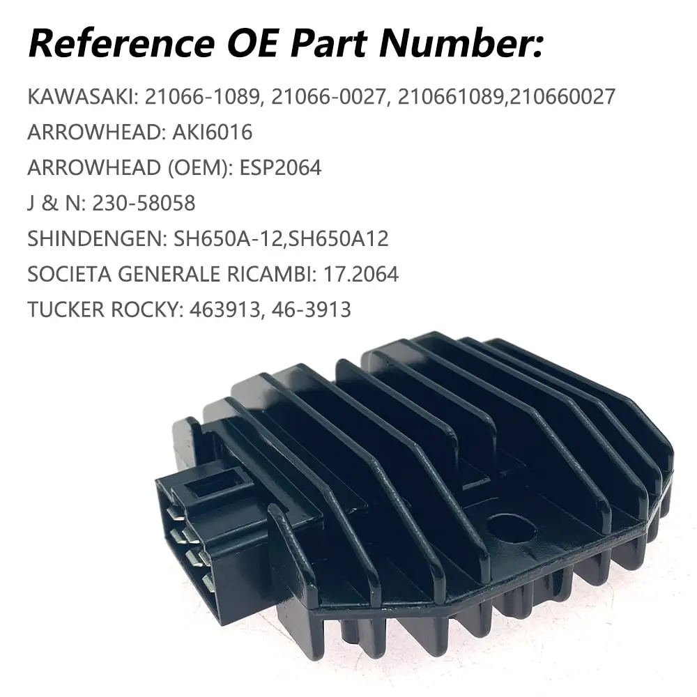 Voltage Regulator Rectifier for Kawasaki ATV KEF300 KLF300 Motorcycles EX250 KLR650 VN1500 Replace 21066-1089 21066-0027 2106610
