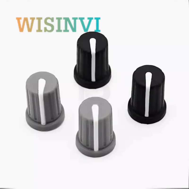 5pcs 12.5X17mm Rubber Potentiometer Knob pioneer mixer knob OEM Rotary Knob DJ Hero EQ Cap 90 Degree D-Shaped Inner Hole 6mm