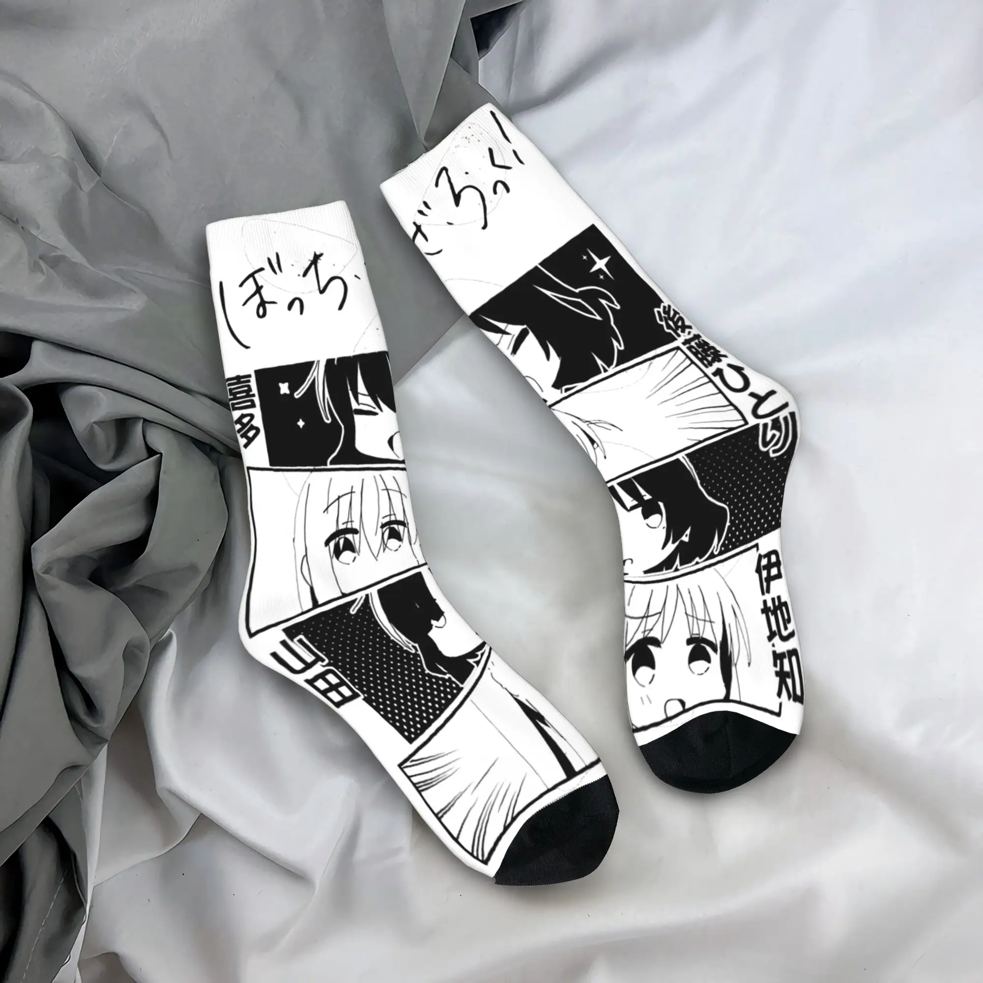 

Bocchi the Rock Socks Men's Women's Polyester Funny Happy Anime Socks Spring Summer Autumn Winter Middle Tube Socks Gifts