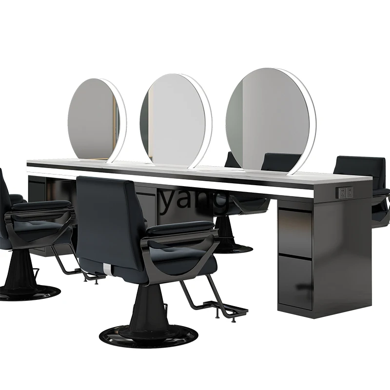 

LZR perm and dye mirror table with light barber shop mirror table hair cutting mirror
