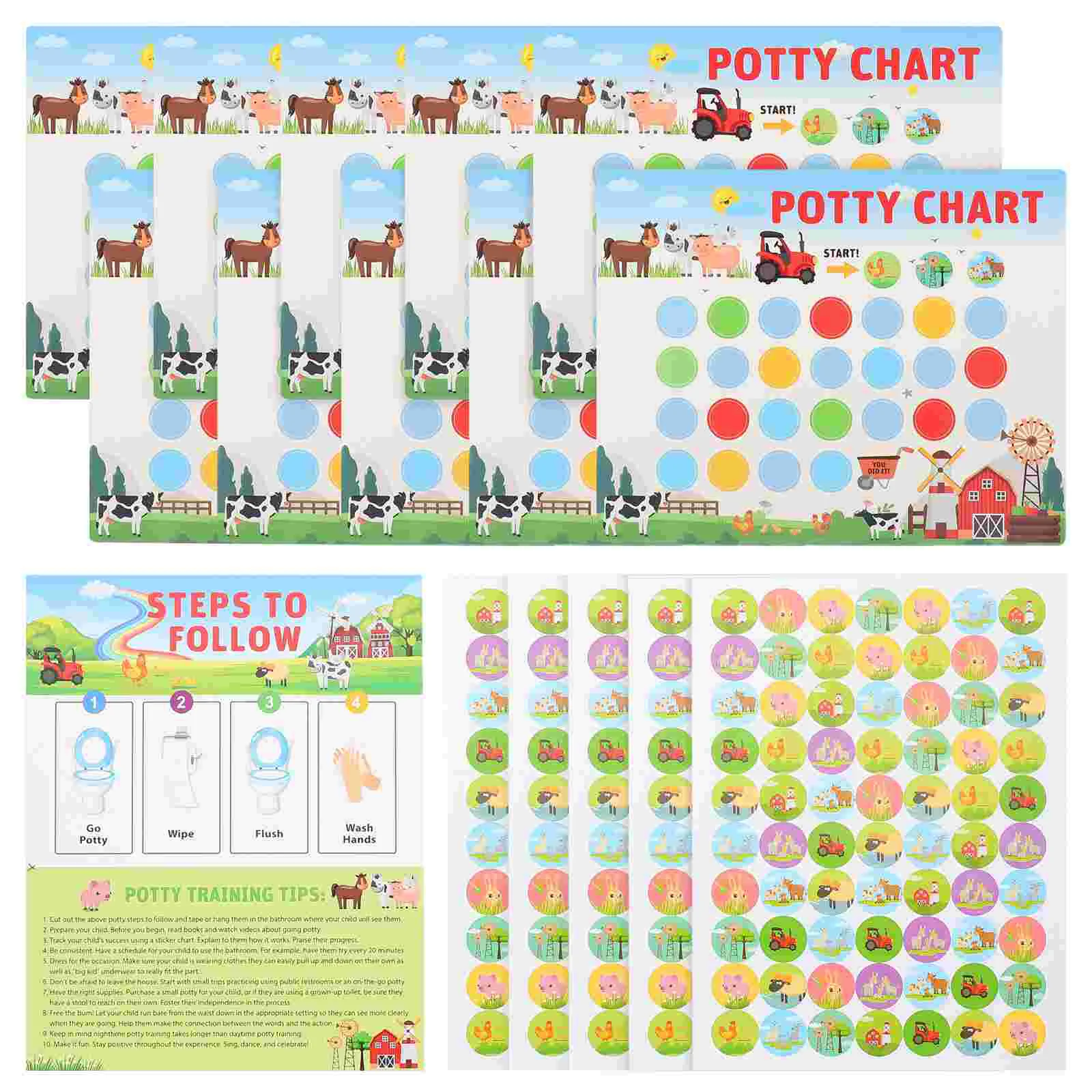 

Potty Training Stickers Reward Chart Boards Plane Puzzle for Kids Toddler Girl Paper