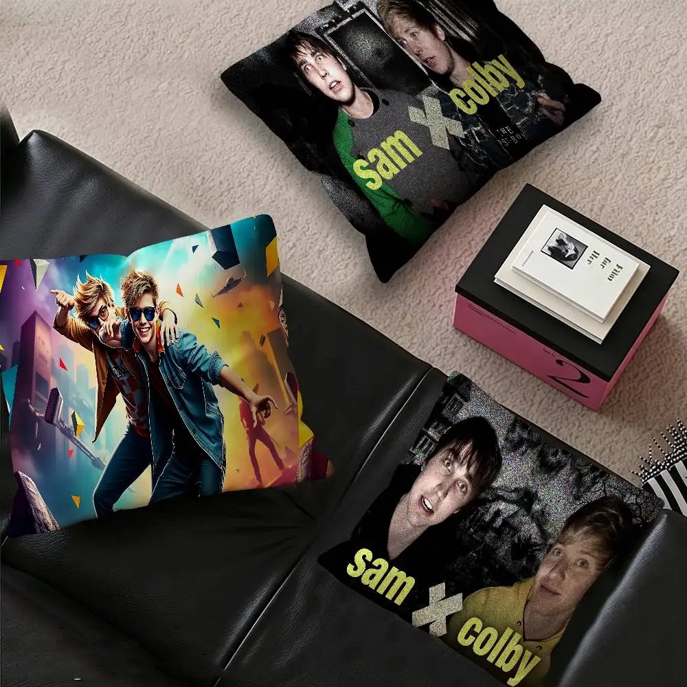 S-Sam And Colby XPLR Cushion Cover Pillowcase Upholstery Sofa Throw Pillow Home Decor Pillowcas
