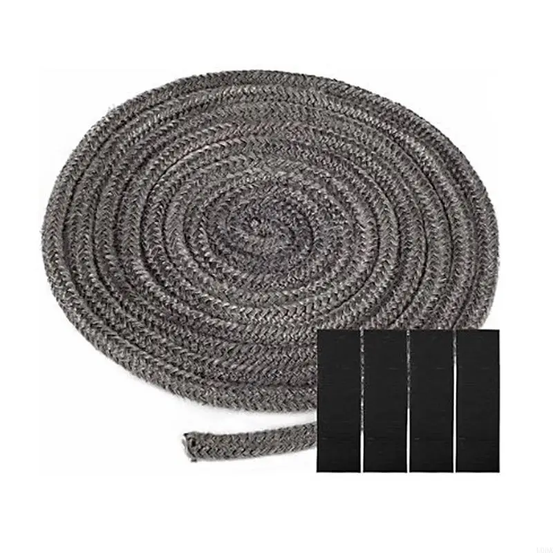  Heavy Type Glass Fiber Sealing Cord Heat Resistance to 1000°C Creates Airtight Seal in Fireplaces Stove and Industrial Heaters