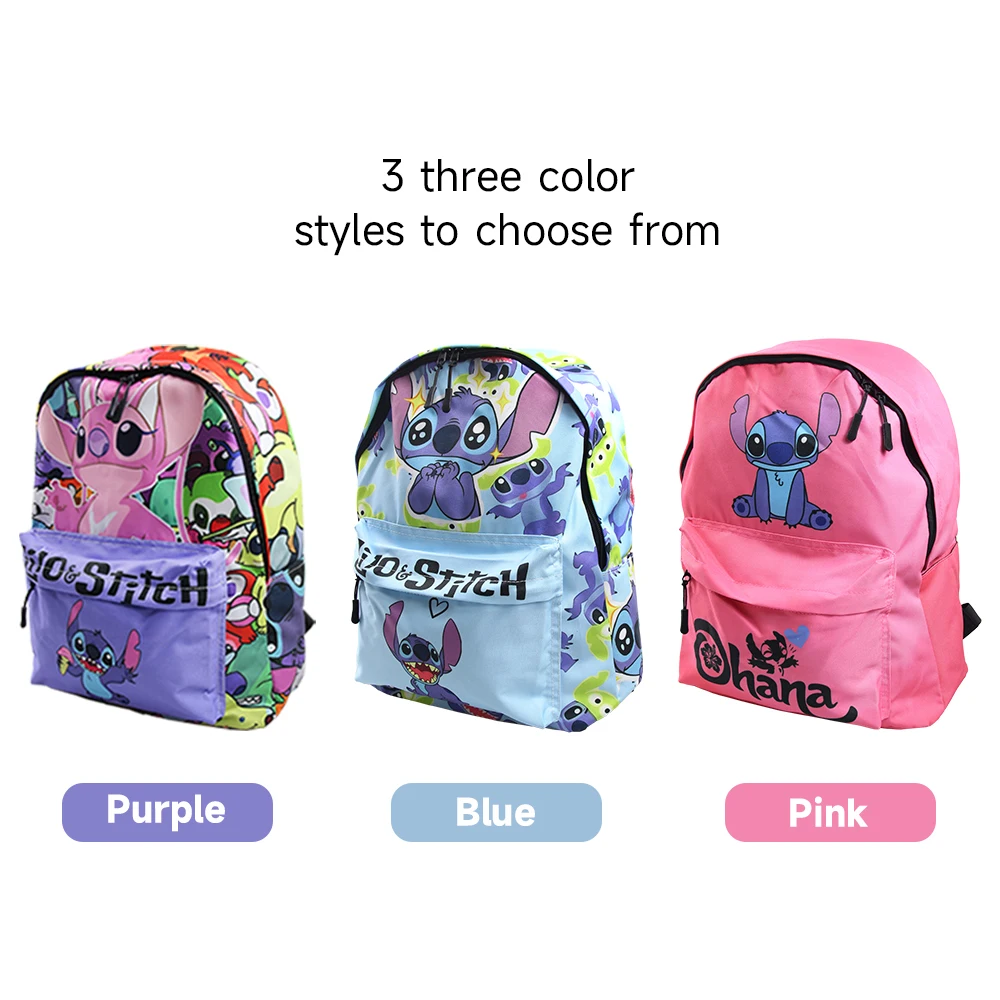 MINISO Kawaii Cute Stitch Rilakkumas Backpack Large Capacity Anime Cartoon Backpack Stylish Student School Bag