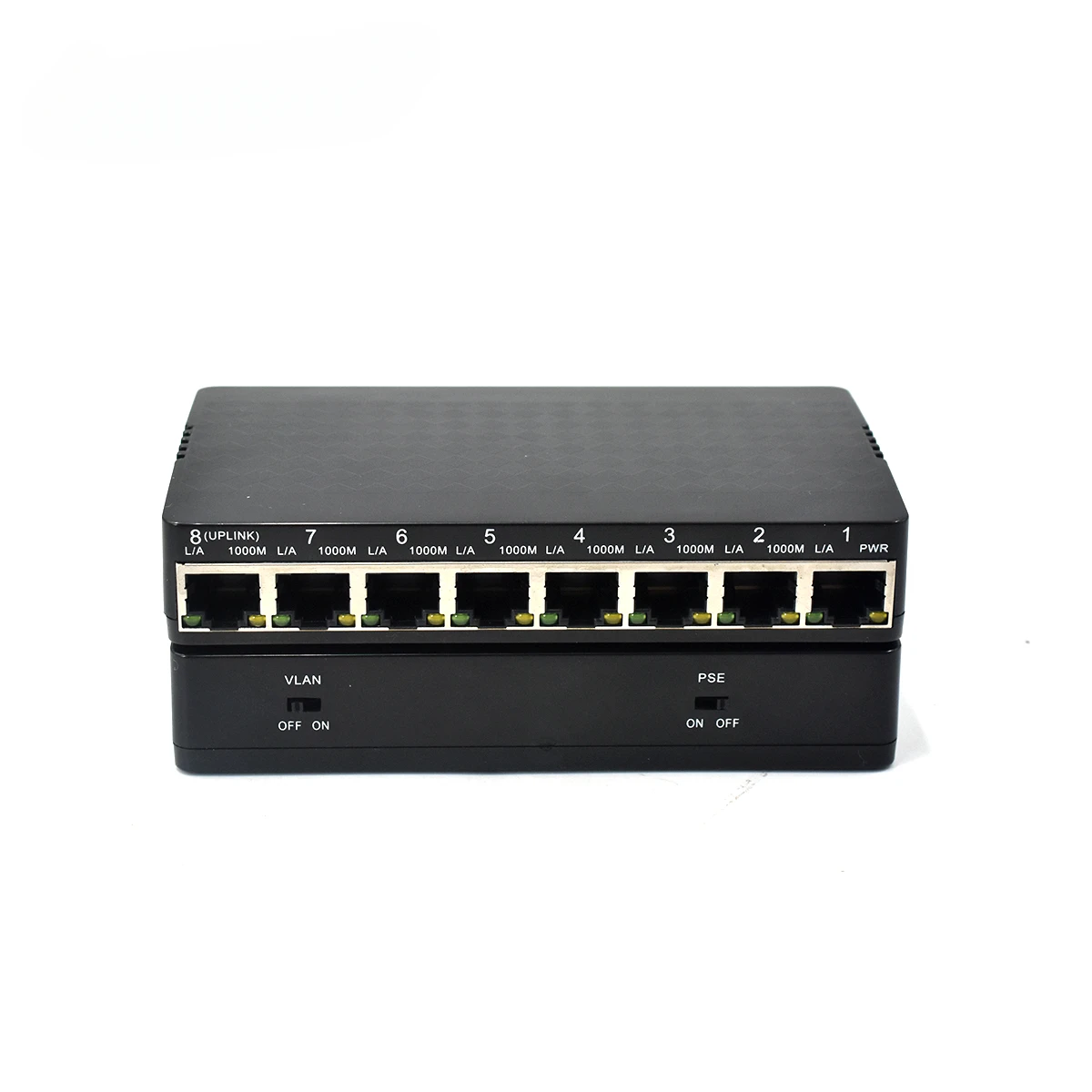 Reverse Poe Gigabit Ethernet Switch, 8 Port, 1000m, Supports VLAN Poe in Out, FTTH Home User and ONU