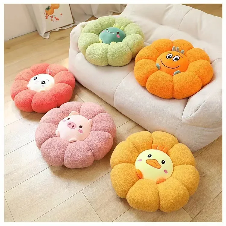 Soft Plush Pumpkin Cushion Floor Chair Seat Cushion for Home Office Car Bedroom Sofa Pillow Pad Multi Color Decor Daily Use Pads