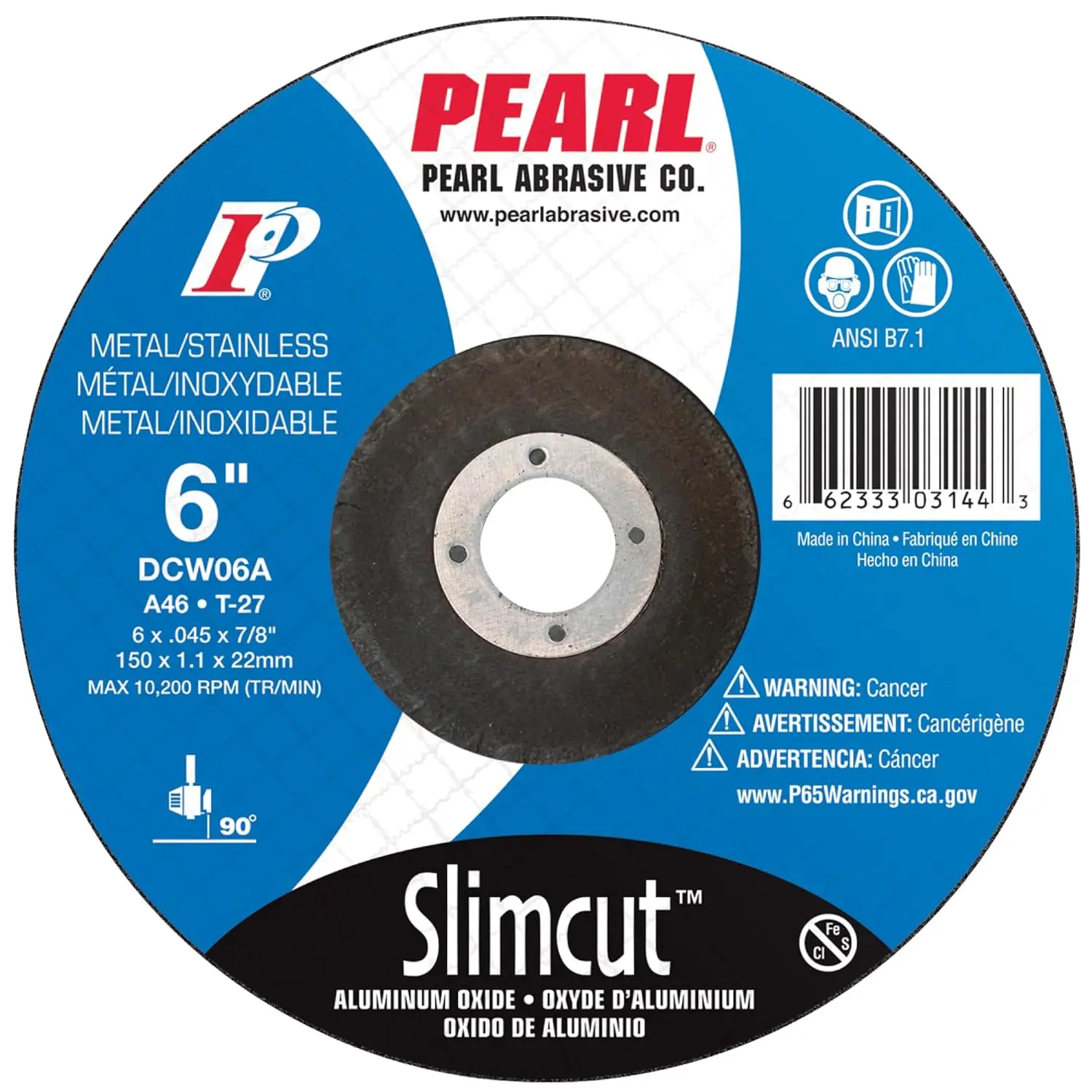 

SlimCut AO 6 x .045 x 7/8 A46 T-27, Pack of 25