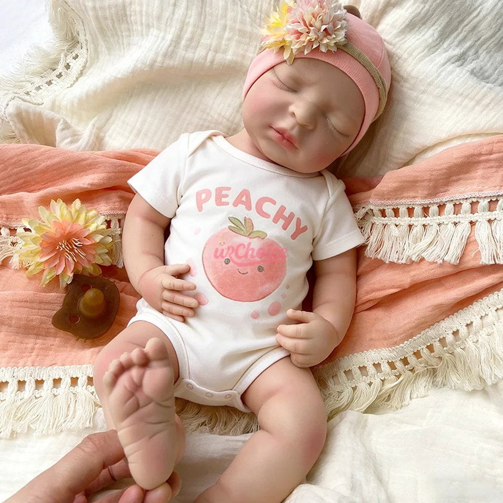 

17-дюймовая силиконовая кукла-реборн с открытым ртом, окрашенная/неокрашенная, мягкая, утяжеленная, для новорожденных, набор для сборки куклы для коллекционеров