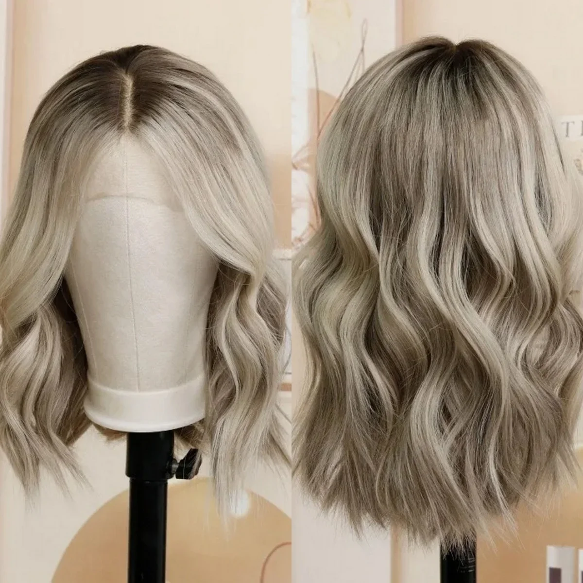 

Парик из 100% натуральных волос Highlight Blond Wave, плотность 150%, 13x4, с кружевной передней частью, с детским волосом, предварительно пророщенный, мягкий парик