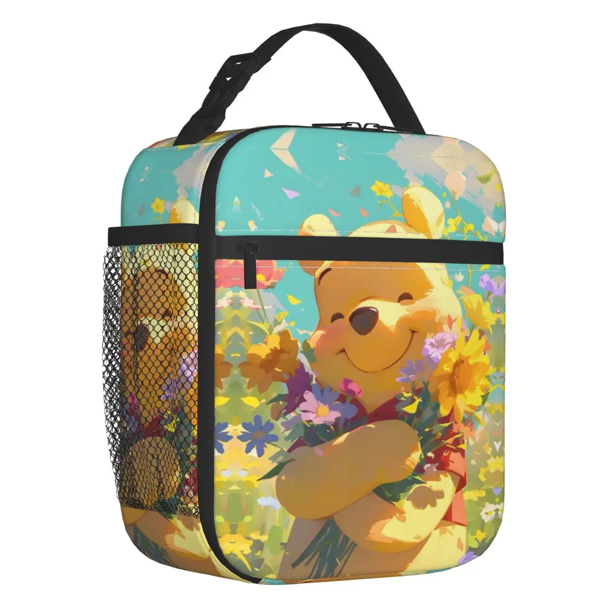 

Adorable Winnie Pooh Insulated Lunch Bags for Women Kawaii Cartoon Resuable Cooler Thermal Food Lunch Box Outdoor Camping Travel
