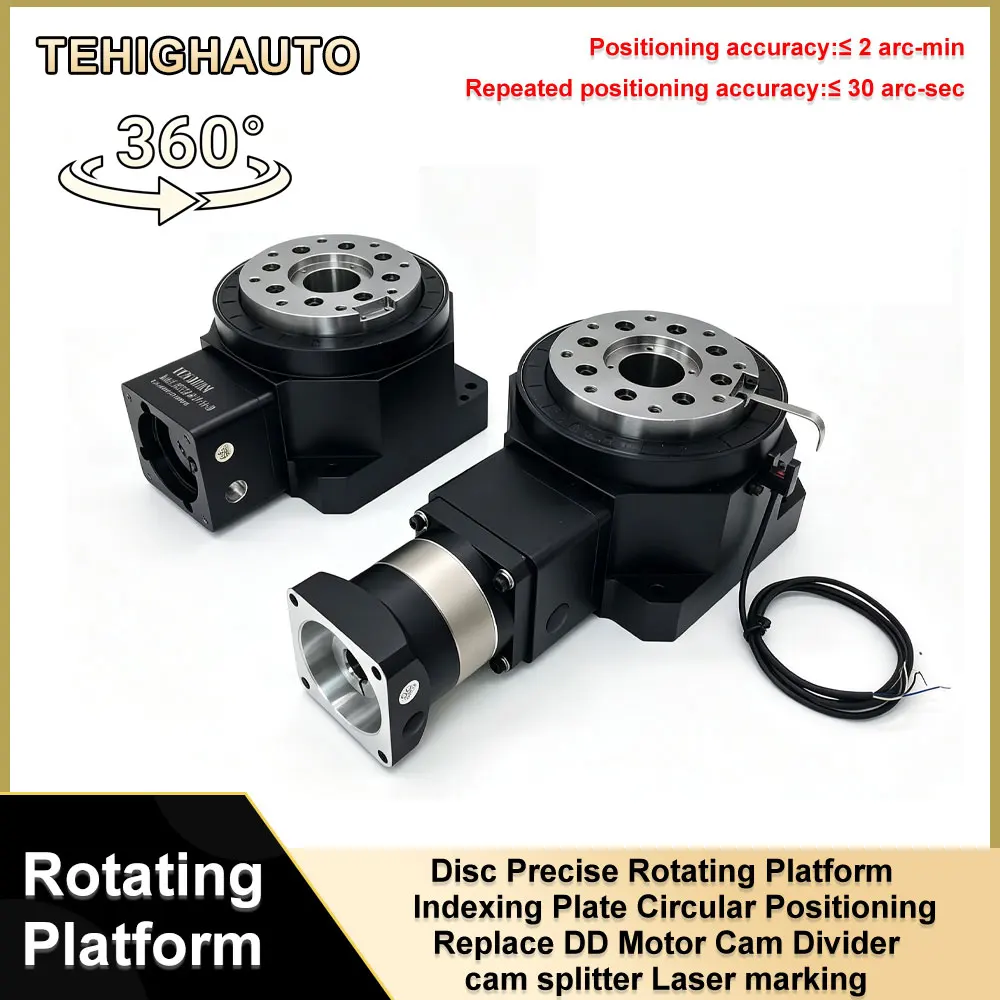 270KG Heavy Load Disc Precise Hollow Rotating Platform 1 Arcmin Replace DD Motor Cam Divider For Industrial Automation Robotics