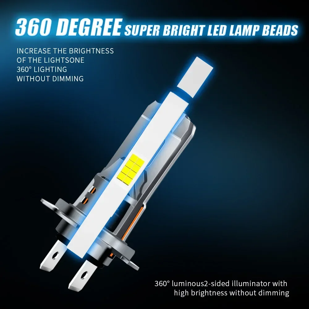 

2PCS H7 H1 H4 H8 H9 H11 9005 9006 LED Headlight Bulb Mini 54W 20000LM 6000K CSP for Car Headlamp Automobile LED Lamps
