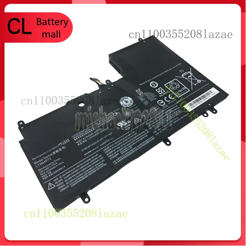 

New 7.4V 45Wh 6280mAh Genuine L14M4P72 Battery for Lenovo Yoga3 14 Series Laptop