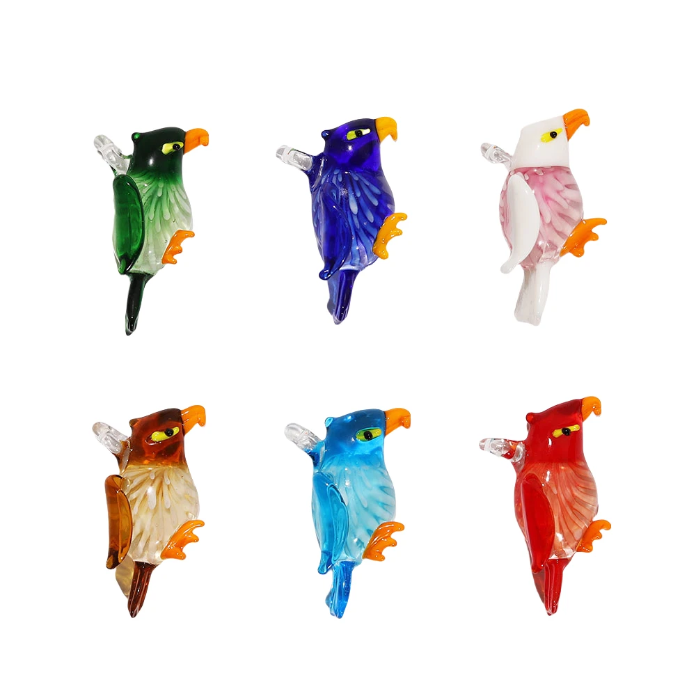 Fashion Beauty Wholesale 6pcs Handmade Murano Lampwork Glass Mix Color Magpie Flower Pendants Fit Necklace Hot