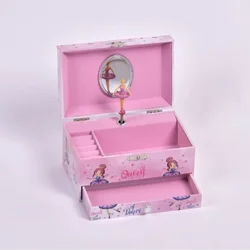 7-inch Girl Dance Ballet Music Cassette Drawer Children's Jewelry Storage Music Box Birthday Gift Children's Day Christmas Gift