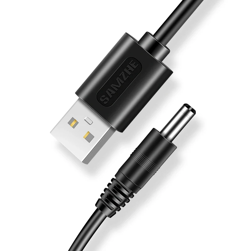 USB 2.0 A Male to 3.5x1.35mm Barrel Jack Power Cord, 5V DC Charger Cable, Adapter for Dropshipping