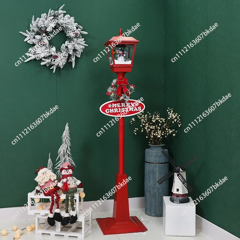 Christmas Snowfall Street Light Projector With Music Xmas Gift For Shopping Mall Window Living Room Indoor Holiday Decoration