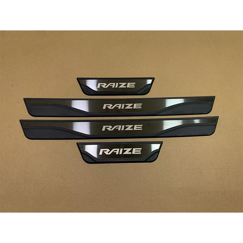 For Raize Car Styling Car Door Scuff Plate Trim Pedal Thresold Kick Pad Protector Stainless Steel Plastic Sticker Accessories