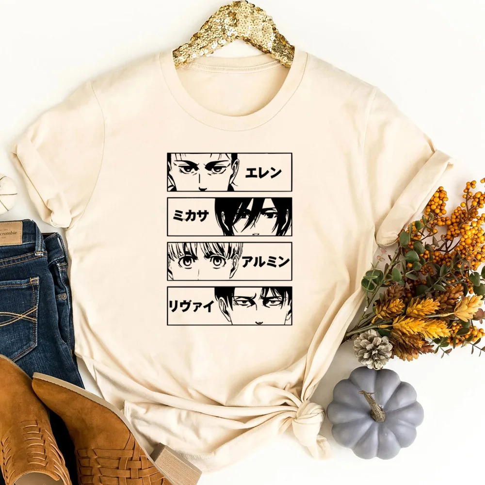 Attack on Titan top tees femme jojifuku vintage streetwear aesthetic top tees gyaru y2k baddie streetwear manga