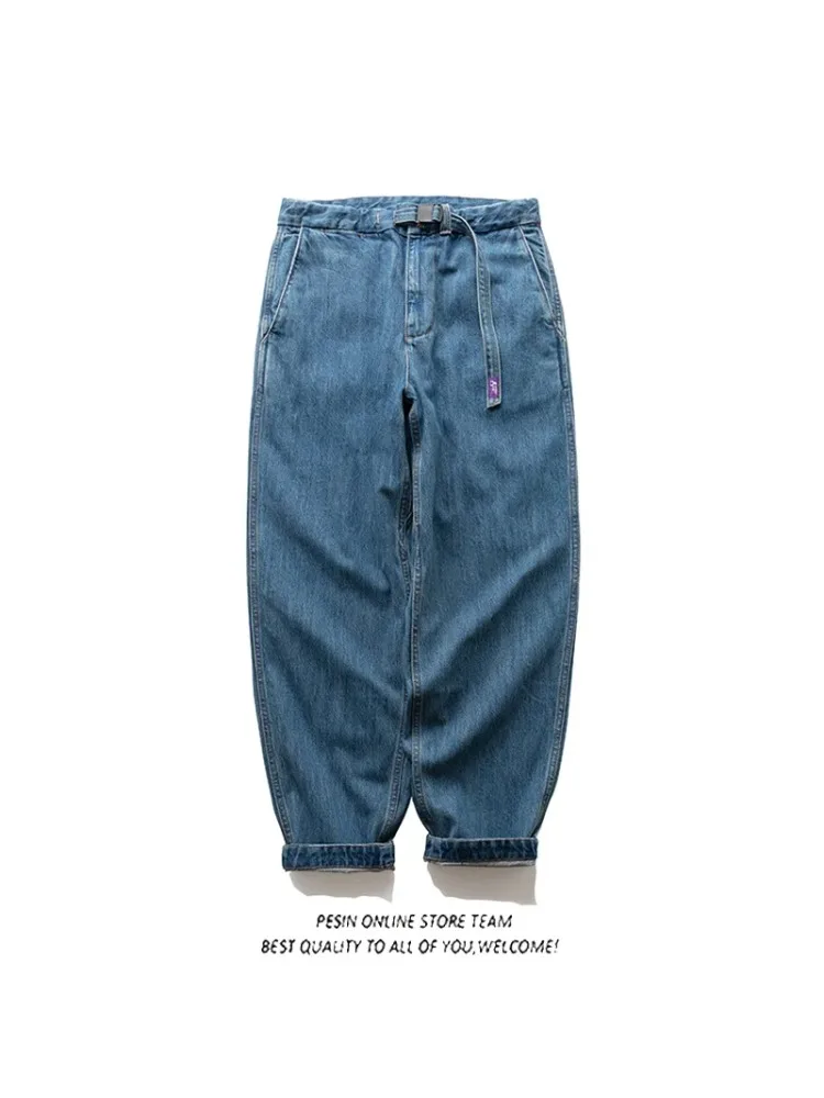 

Replica Purple Label Fashion Brand Retro Distressed Washed Loose Wide Leg Jeans Japan fashion Ciboy Outdoor Overalls