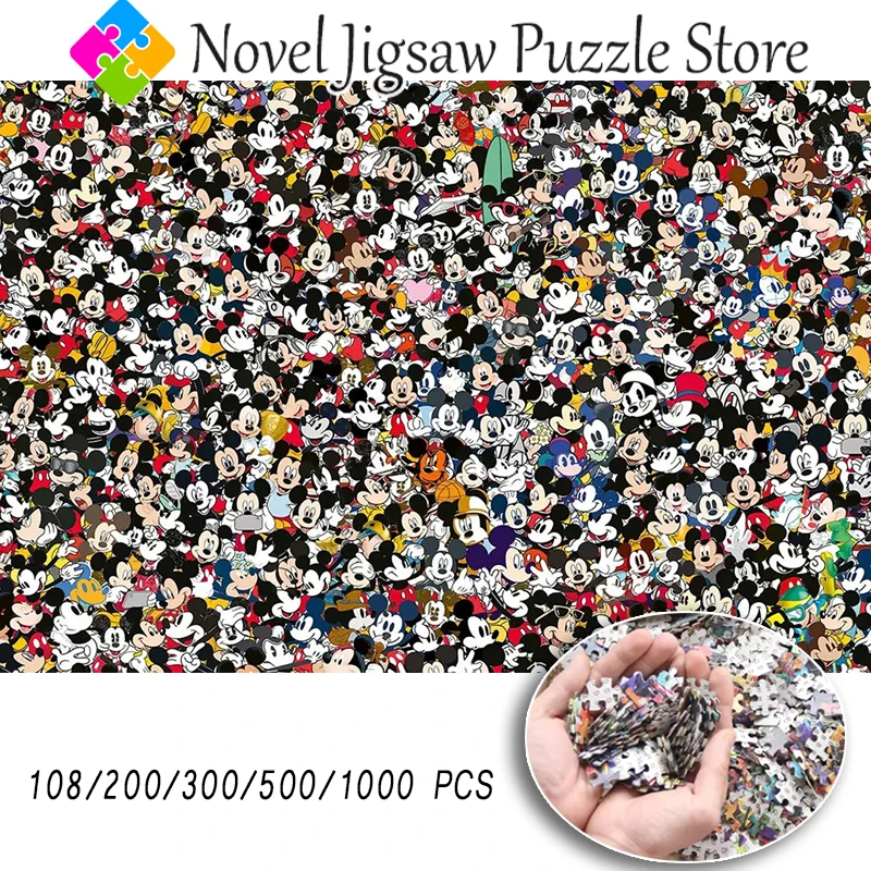 

Disney Cartoon Mickey Mouse 108/200/300/500/1000 Pieces Puzzles Creative Picture Jigsaw Puzzle for Adult Stress Relieving Toys