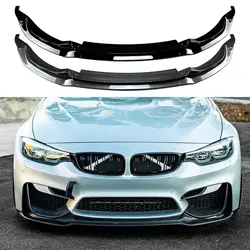For Bmw F80 F82 F83 M3 M4 V Style 2015-2020 Front Bumper Splitter Lip Spoiler Car Diffuser Bodykits Cover Guard Protector kits