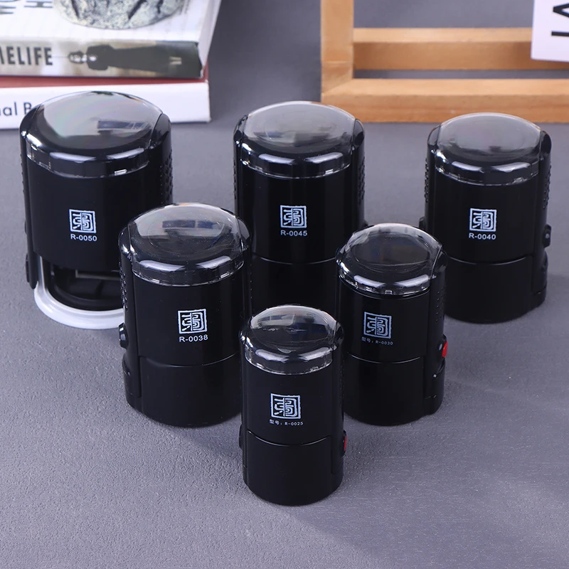 TW 1pc Customizable Self-Inking Stamps 25/30/40/50mm Round Large Size Self Inking Custom Text Stamp