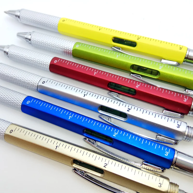 Multifunction Touch Screen Plastic Ballpoint Pen with Spirit Level Ball Pen Office Gift Canetas Advertising Custom LOGO