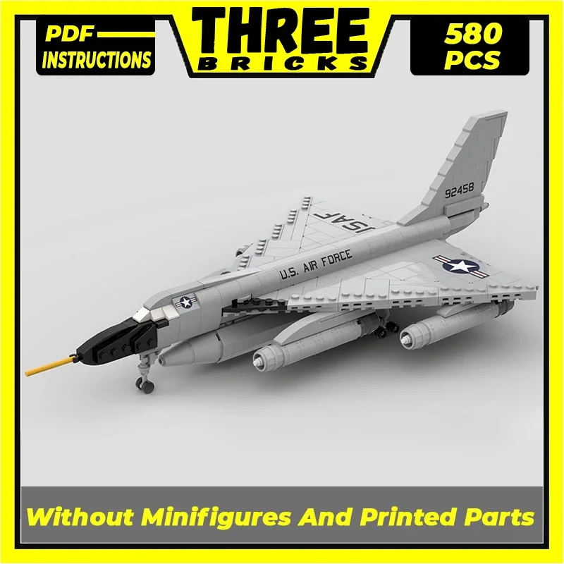 

Military Fighter Model Moc Building Bricks 1: 72 Aircraft B-58 Technology Modular Blocks Gifts Christmas Toys DIY Sets Assembly