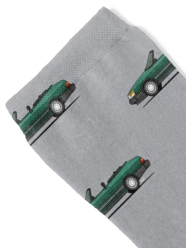 Saab 900 Turbo convertible Single side view illustration - Green Socks compression funny sock football Men's Socks Women's