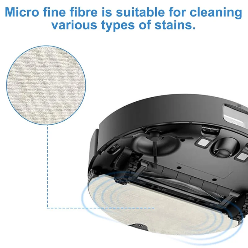 A56T-4 Pack Accessories Mop Pads For Dreame D10S, D10S PRO, D9 Max, F9 PRO Robot Vacuum Cleaner, Washable Reusable Mop Pad