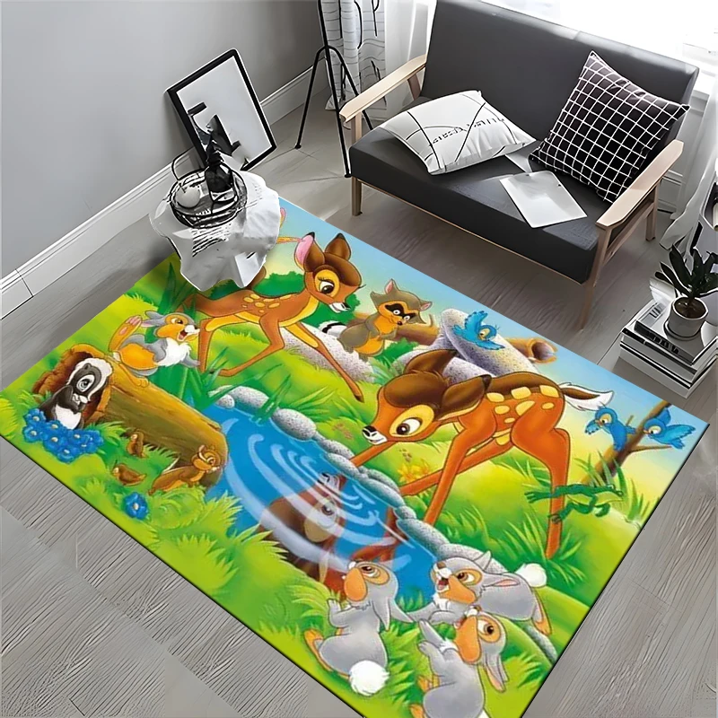 

Disney Bambi Printing Area Rug Large, 3D Carpets Rugs for Living Room Kids Bedroom Sofa Doormat Decor,Child Non-slip Floor Mat