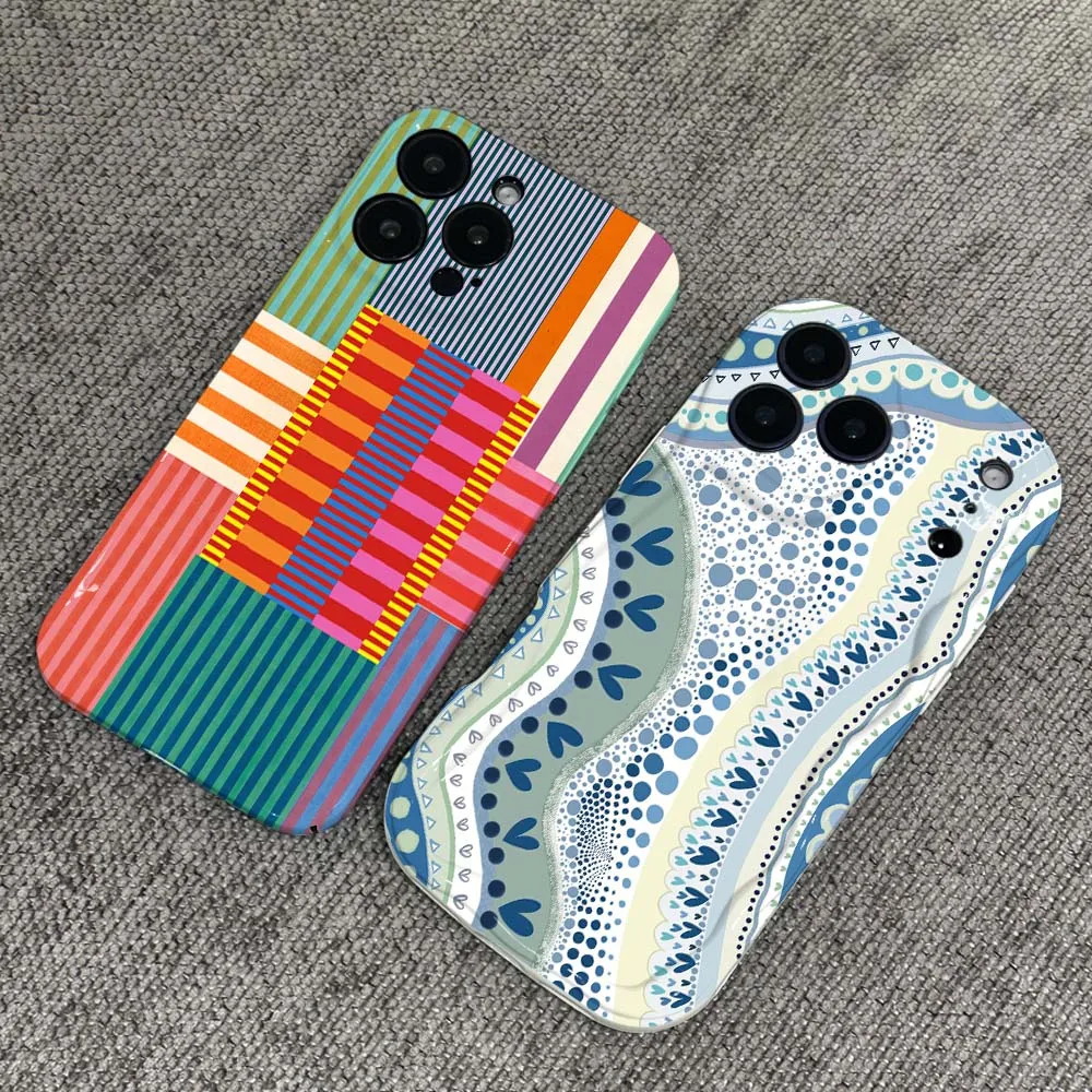 

Fashion popular patterns Cover For Apple iPhone 17 16 15 14 13 12 11 X XS XR Air Pro Max Plus Mini Feilin Wave Oil Shell