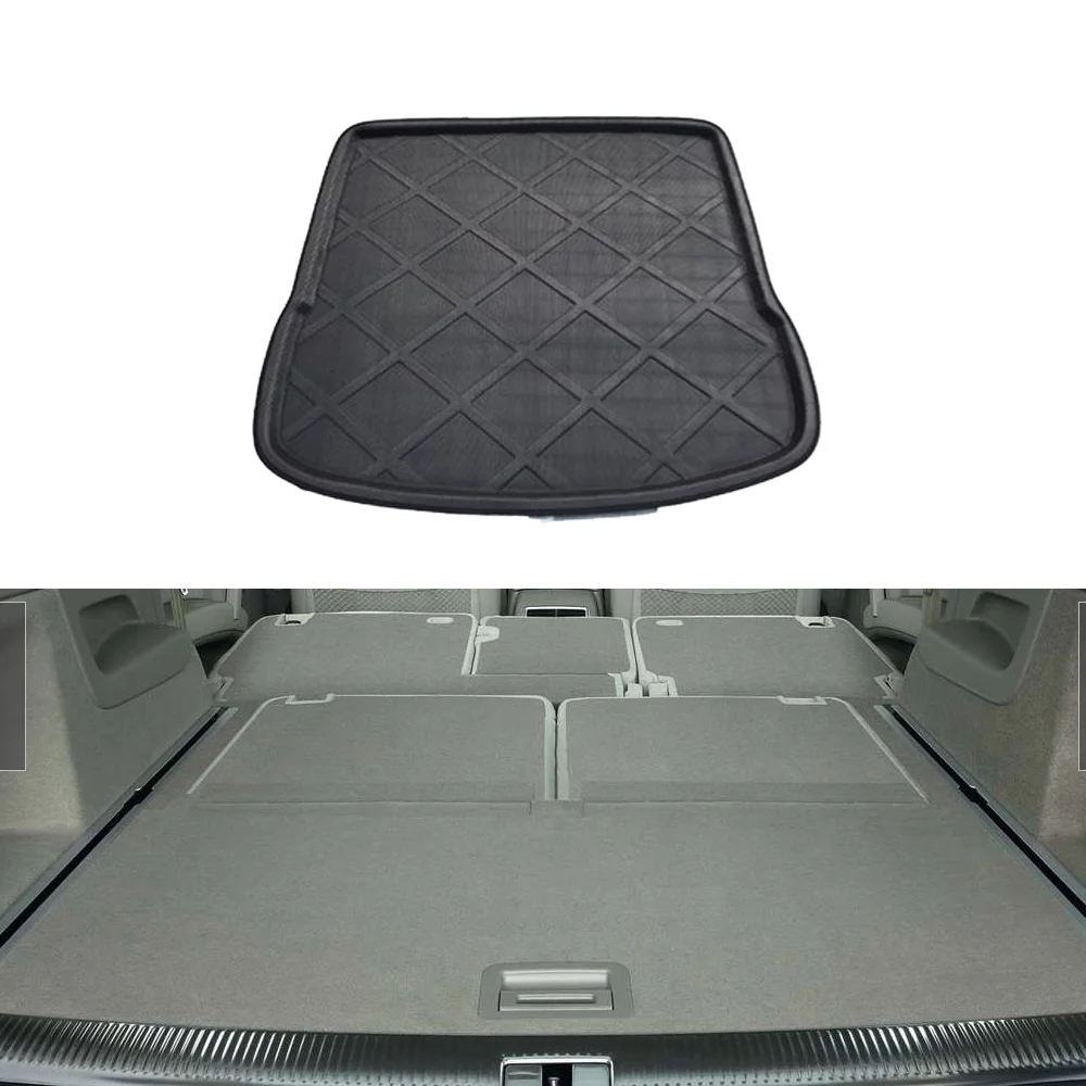 Car Rear Trunk Mat for Audi Q7 4L 2006~2015 2007 2008 Tray Waterproof Auto Pad Panel Luggage Space Boot Carg Cover Accessories