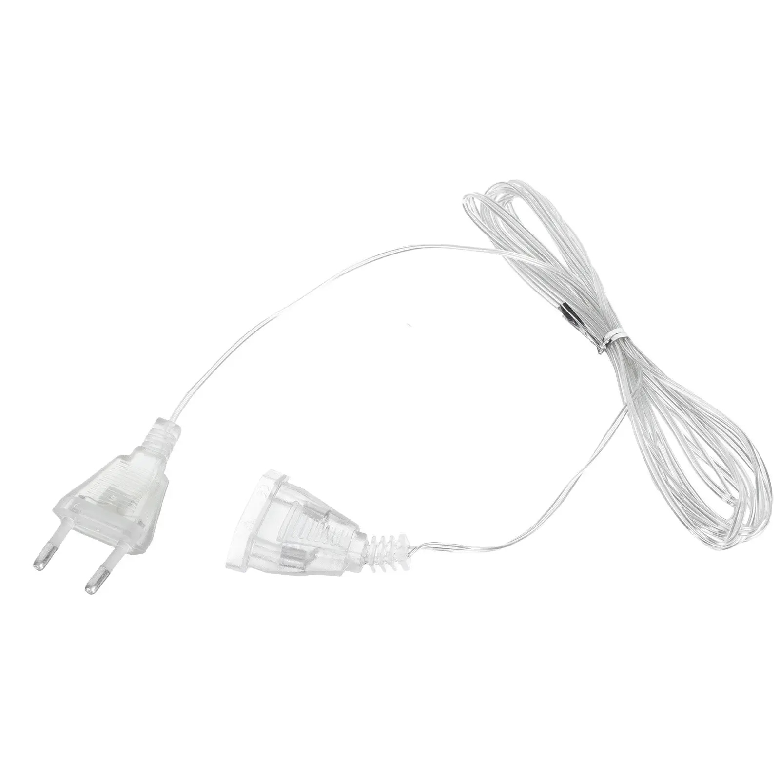 2Pcs Curtain Lamp Extension Cord Flexible LED Lamp Plug Cable Party Lighting String Accessory Plug Cord Extended String