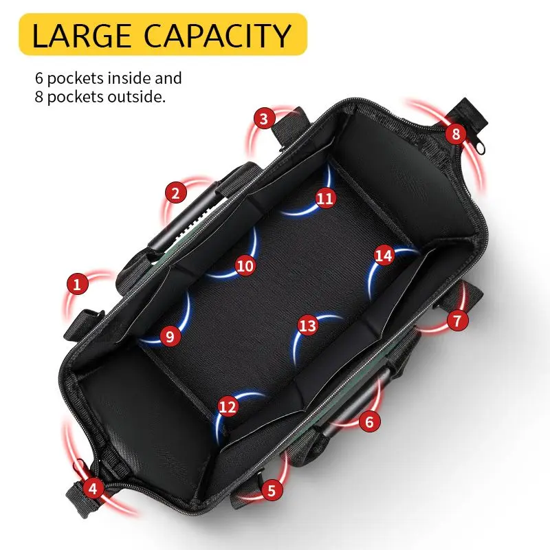 Thickened Toolbox Toolbag Oxford Cloth Empty PP Plastic Storage Box Multifunctional Maintenance Tool Box Household