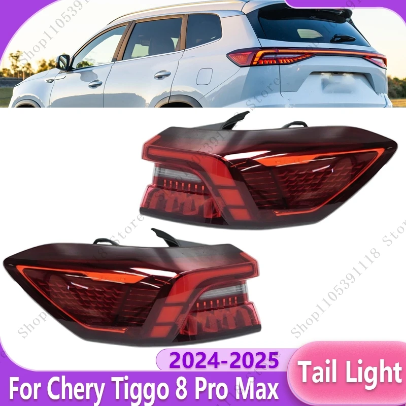 Car Tail Light Assembly For Chery Tiggo 8 Pro Max 2024-2025 Tail Lamp Rear Turn Singal Light Stop Light Brake Lamp 605000912AA