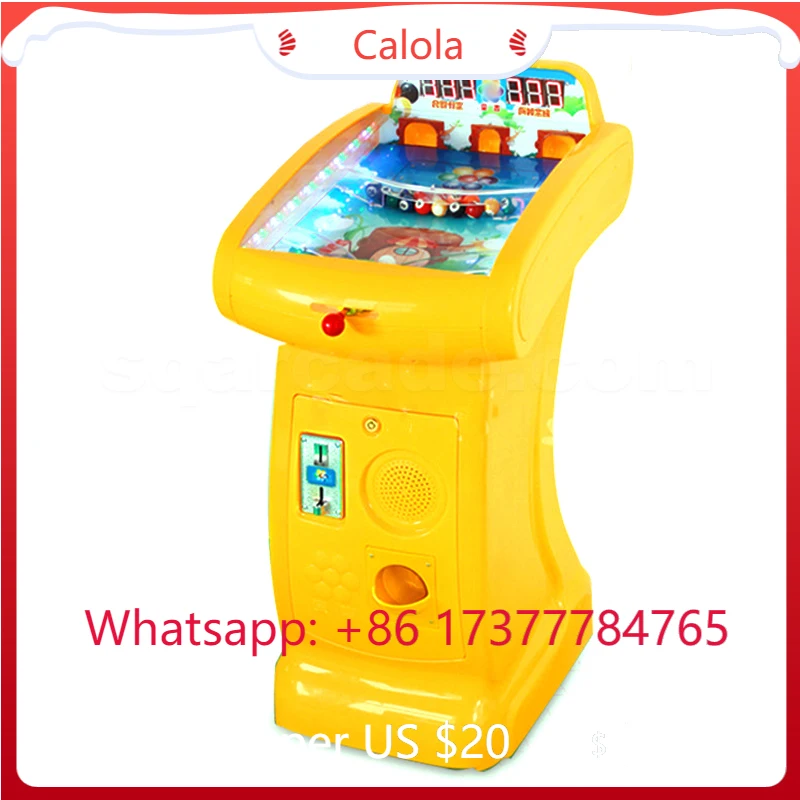 Amusement Kids Mini Virtual Pinball Machine Coin Operated Marble Shooting Game