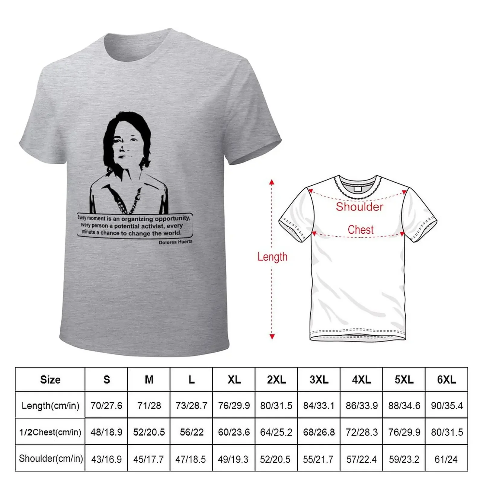 Dolores Huerta Quote T-Shirt tops boys animal print men clothing