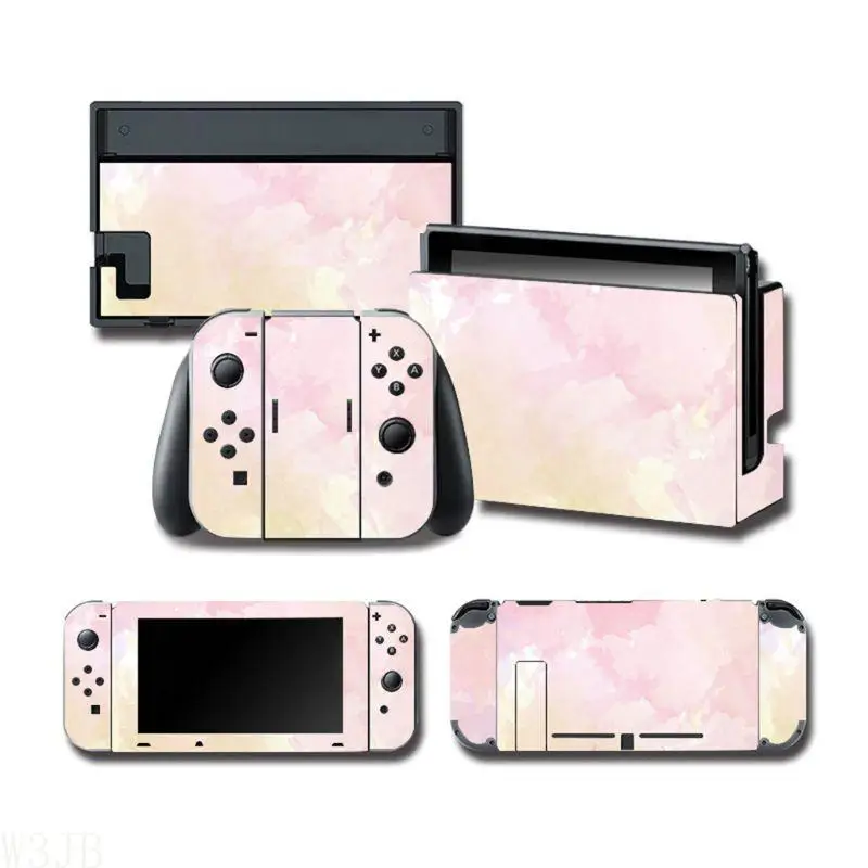 W3JB Ganzkörper-Aufkleber für Switch-Schutzhülle, bunte Kunst für Konsole – Detail 2