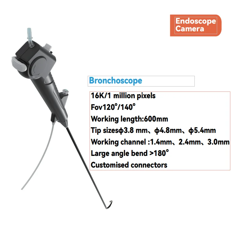 OD 3.8mm digital flexible bronchoscope disposable endoscope medical equipment guangdong industry price