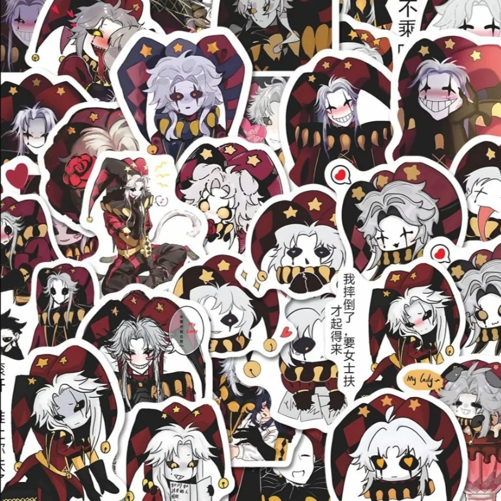 60pcs/set Anime game The Freak Circus stickers Pierrot emojis cartoon stickers Water Cup Computer Skateboard DIY Decals image 2
