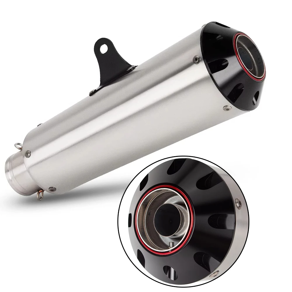 

Universal 51mm Motorcycle Exhaust Muffler Escape Moto Tail Pipe with DB Killer for S1000R CBR400R R15 G310 PCX NMAX155 FZ8 Z250