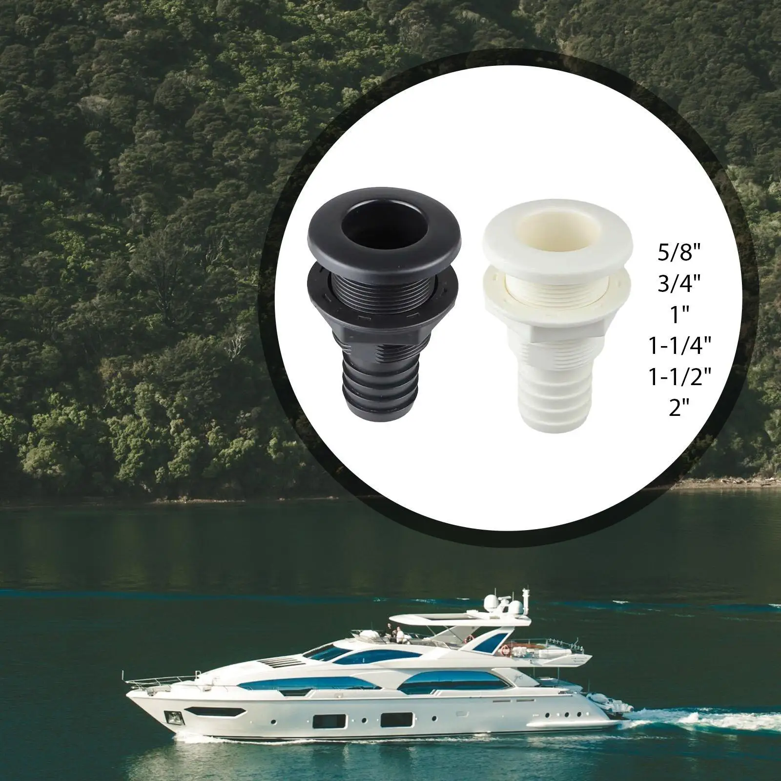 

Boats thru Hull Fitting,Replaces,Marine Deck Drain Outlet,through Hull Fitting Fit Yacht Bilge Pump Drain RV Water Bilge Sewage