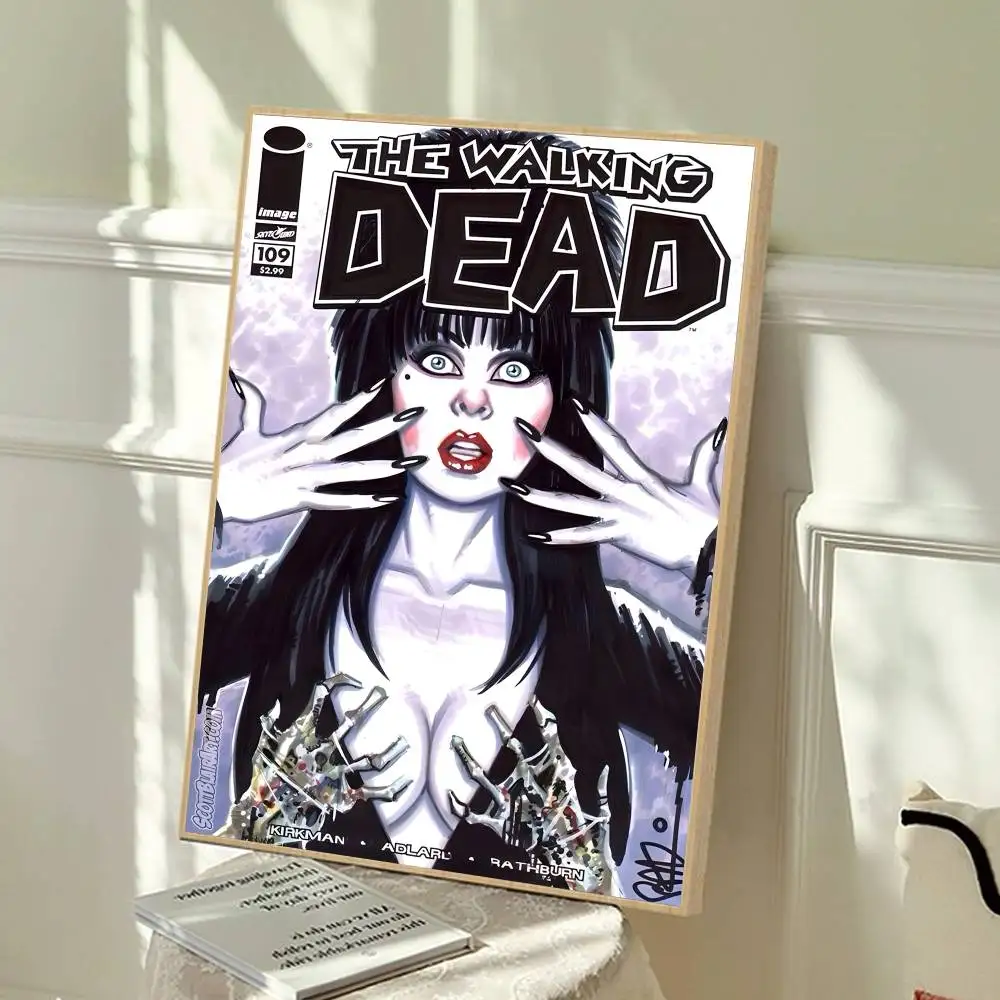 1 قطعة فيلم E-Elvira عشيقة الظلام المشارك HD ديكور المنزل لزجة جدار مقاوم للماء غرفة المعيشة بار ديكور جمالي #3